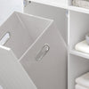 SoBuy BZR104-W, Bathroom Tall Cupboard Storage Cabinet with Laundry Basket Laundry Chest