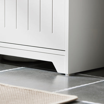 SoBuy BZR108-II-W, Under Sink Cabinet Bathroom Vanity Unit Bathroom Storage Cabinet with 2 Doors, Suitable for Pedestal Sinks, White