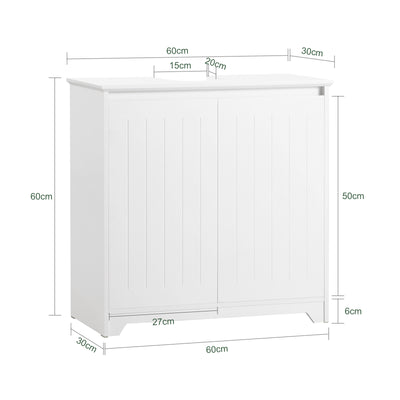 SoBuy BZR108-W, Under Sink Cabinet Bathroom Vanity Unit Storage Cabinet, White