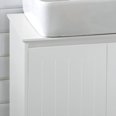 SoBuy BZR108-W, Under Sink Cabinet Bathroom Vanity Unit Storage Cabinet, White