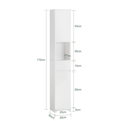 SoBuy BZR109-W, Bathroom Tall Cabinet Cupboard Storage Cabinet, White