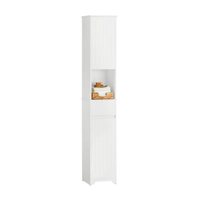 SoBuy BZR109-W, Bathroom Tall Cabinet Cupboard Storage Cabinet, White