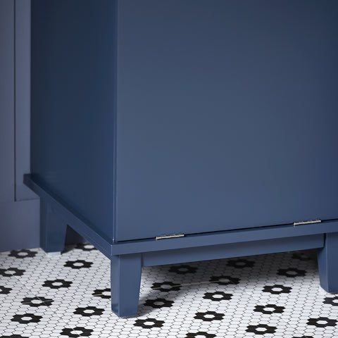 SoBuy BZR114-B, Navy Blue Laundry Cabinet Laundry Chest Bathroom Storage Cabinet