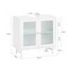 SoBuy BZR115-W, Under Sink Storage Cabinet Bathroom Vanity Unit with 2 Glass Doors
