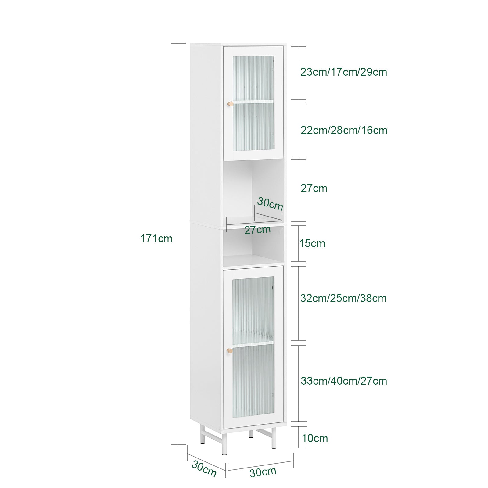 SoBuy BZR118W, Bathroom Tall Tall Cupboard Storage wi