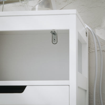 SoBuy BZR121-W, Bathroom Cabinet Bathroom Storage Cabinet Cupboard with 2 Doors, White