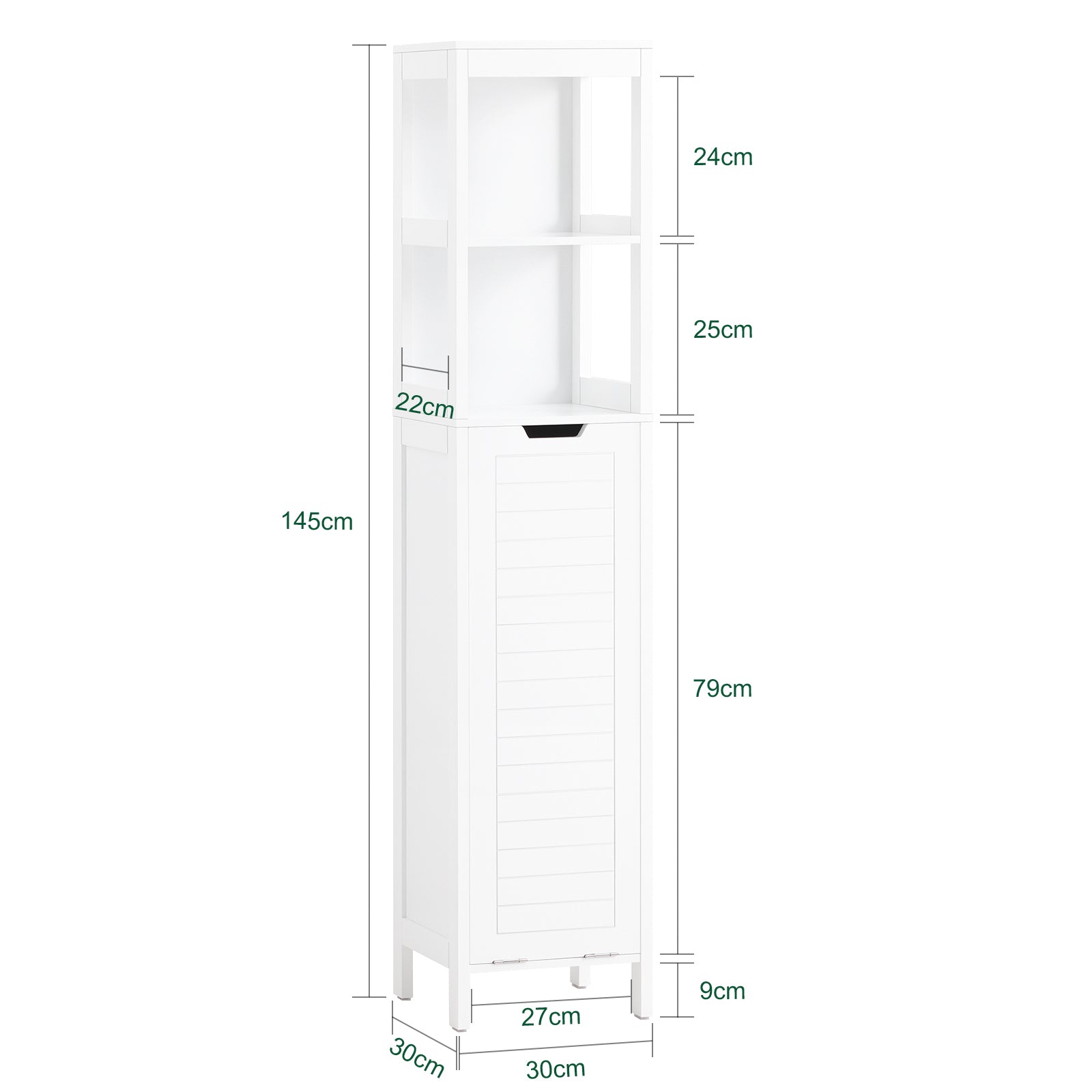 SoBuy BZR123W, Bathroom Tall Bathroom Storage with La