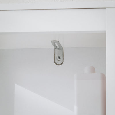SoBuy BZR123-W, Bathroom Tall Cabinet Bathroom Storage Cabinet with Laundry Basket, White