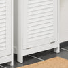 SoBuy BZR124-W, Bathroom Tall Cabinet Cupboard Storage Cabinet with Laundry Basket