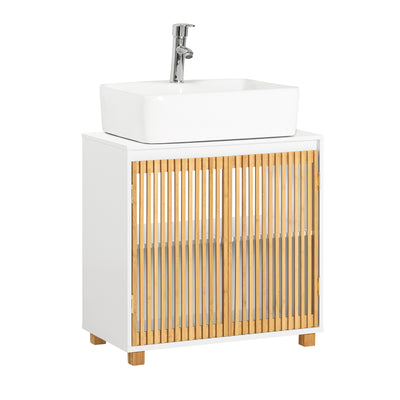 SoBuy BZR125-W, Under Sink Cabinet Bathroom Vanity Unit Bathroom Storage Cabinet, White