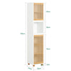 SoBuy BZR127-W, Bathroom Tall Cabinet Tall Cupboard Bathroom Cabinet Storage Cabinet