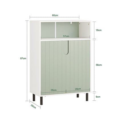 SoBuy BZR138-GR, Bathroom Storage Cabinet Cupboard with 2 Doors, Green
