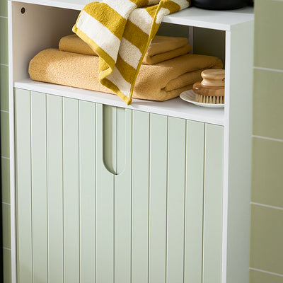 SoBuy BZR138-GR, Bathroom Storage Cabinet Cupboard with 2 Doors, Green