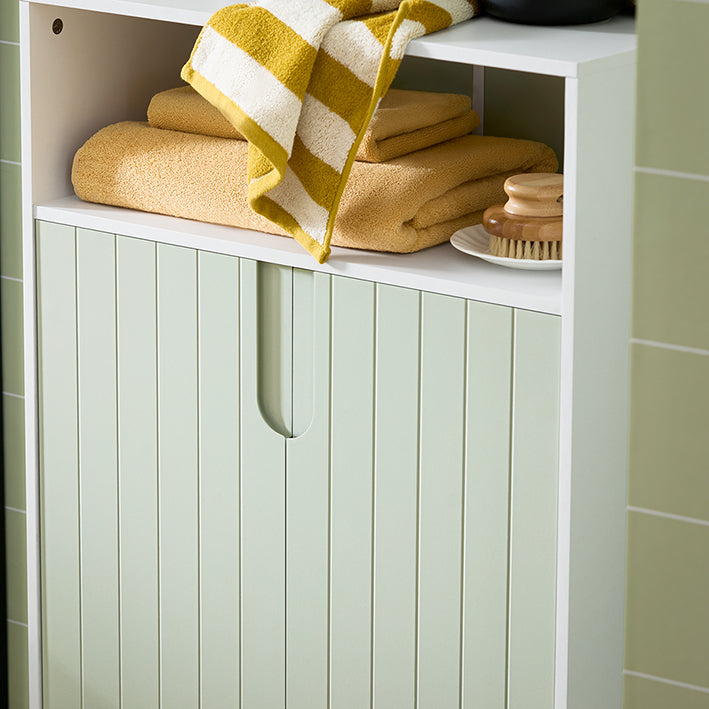 SoBuy BZR138-GR, Bathroom Storage Cabinet Cupboard with 2 Doors, Green