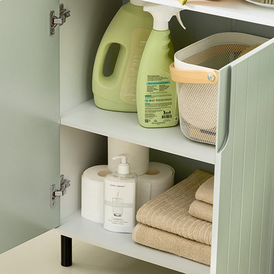 SoBuy BZR138-GR, Bathroom Storage Cabinet Cupboard with 2 Doors, Green