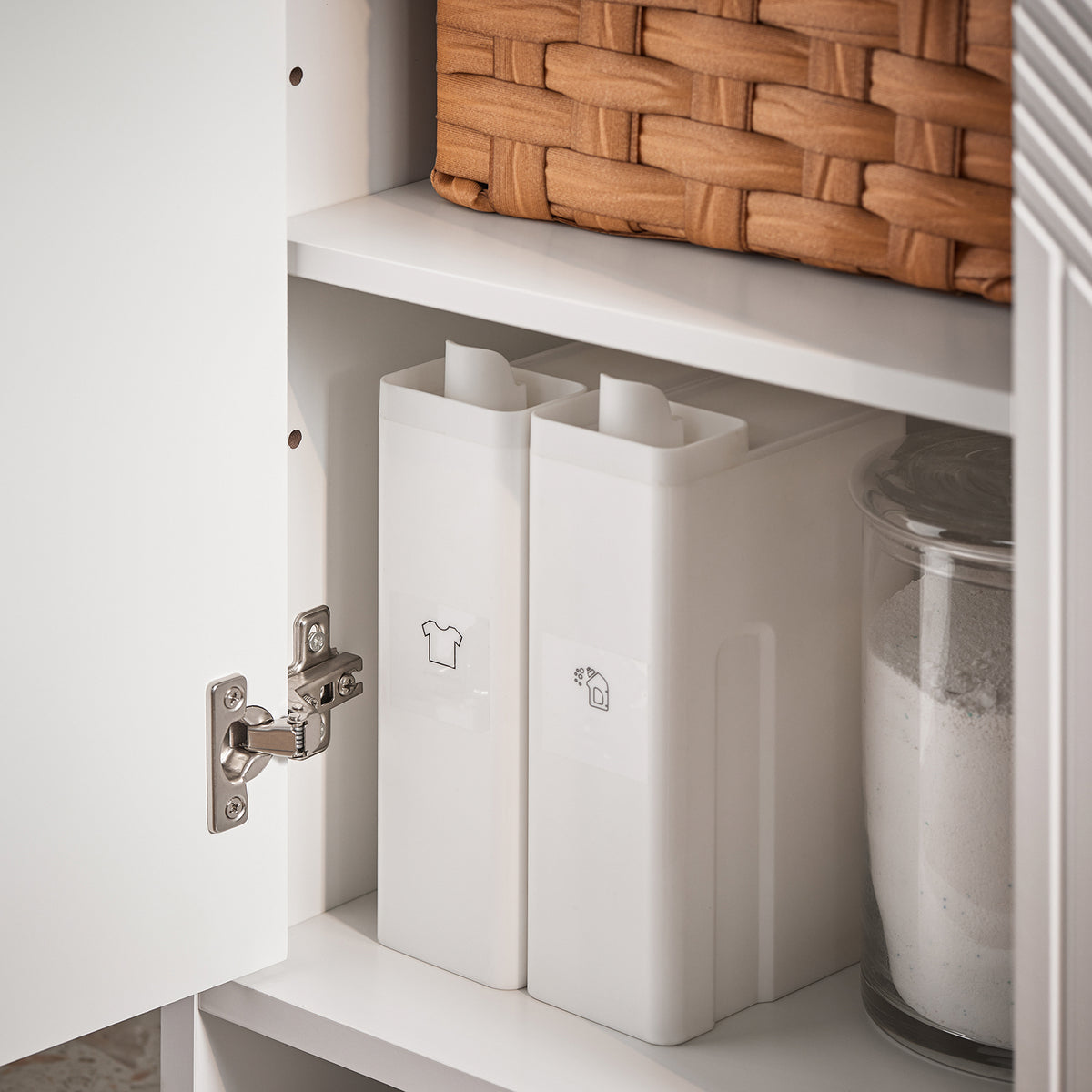SoBuy BZR157-W, Under Sink Cabinet Bathroom Vanity Unit Bathroom Storage Cabinet with 2 Doors, White