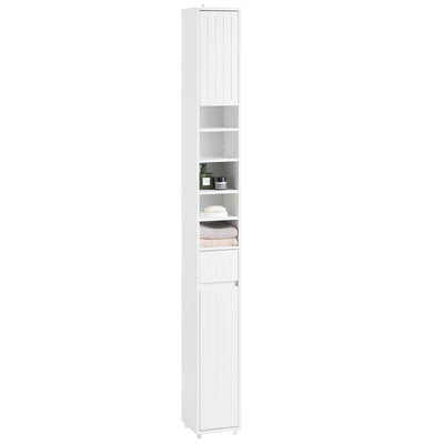 SoBuy BZR160-W, Bathroom Tall Cabinet Cupboard Bathroom Cabinet Storage Cabinet, White