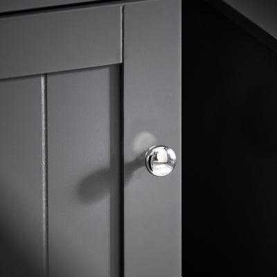 SoBuy BZR17-DG, Bathroom Storage Cabinet with 3 Shelves 1 Drawer 1 Cabinet, Grey