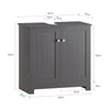 SoBuy BZR18-DG, 2 Tier 2 Door Vanity Cabinet Bathroom Cabinet