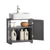SoBuy BZR18-DG, 2 Tier 2 Door Vanity Cabinet Bathroom Cabinet, Grey