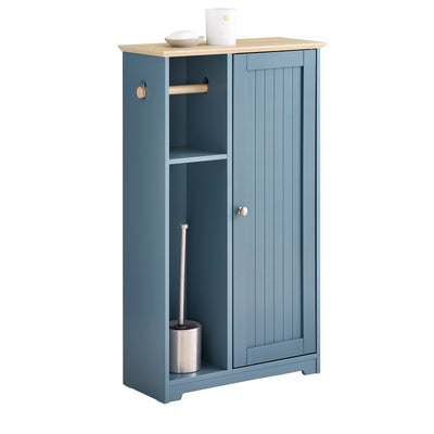 SoBuy BZR189-HG, Bathroom Storage Cabinet Toilet Paper Roll Holder Cabinet with a Door, Grey