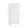 SoBuy BZR21-II-W, Laundry Cabinet Laundry Chest Bathroom Storage Cabinet with Laundry Basket White W40 x D38 x H90cm