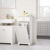 SoBuy BZR21-II-W, Laundry Cabinet Laundry Chest Bathroom Storage Cabinet with Laundry Basket White W40 x D38 x H90cm