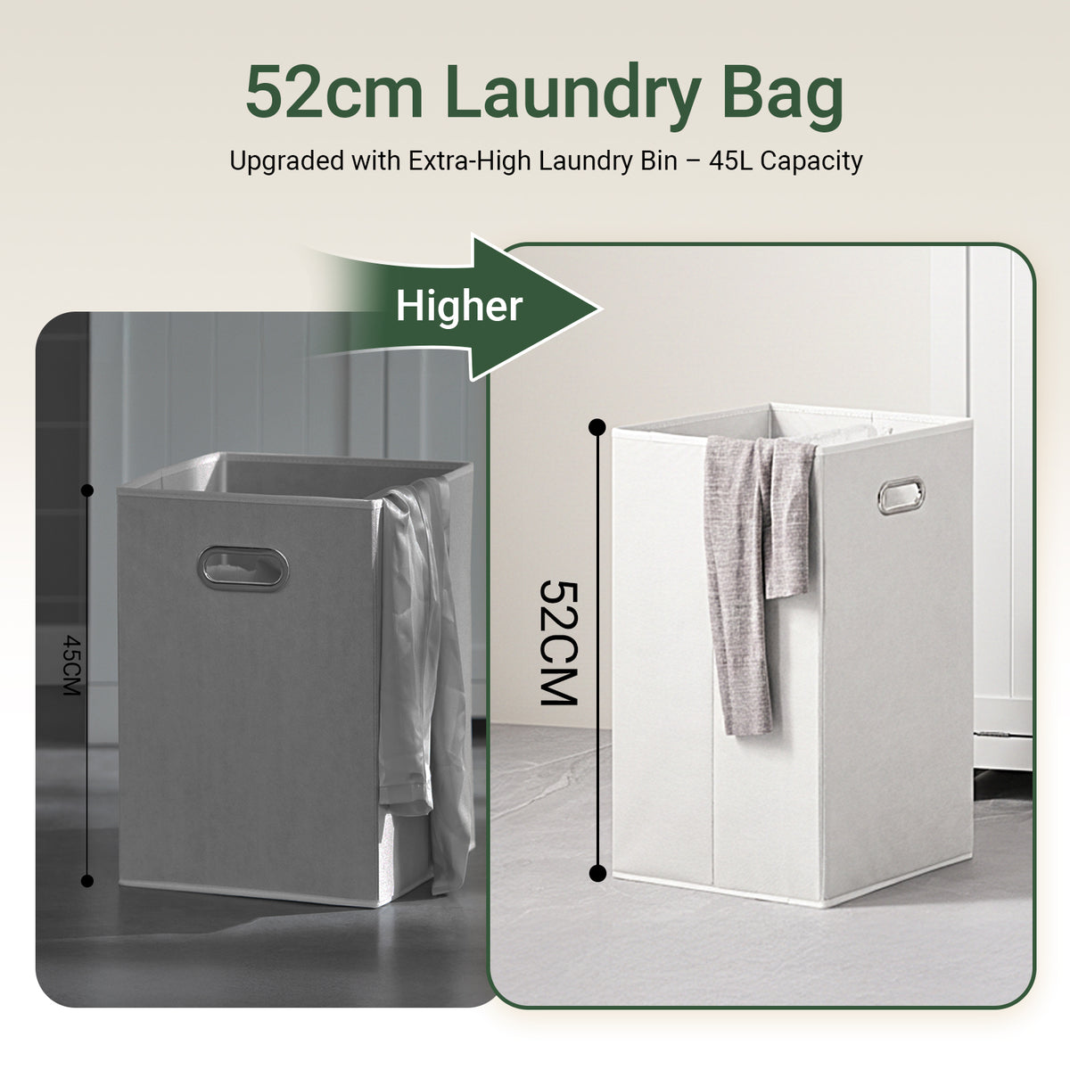 SoBuy BZR21-II-W, Laundry Cabinet Laundry Chest Bathroom Storage Cabinet with Laundry Basket White W40 x D38 x H90cm
