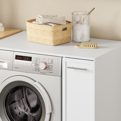 SoBuy BZR229-W, Washing Machine Cabinet with Pull-Out Shelf & 4 Wheels, White, 90x60x88cm - view 4