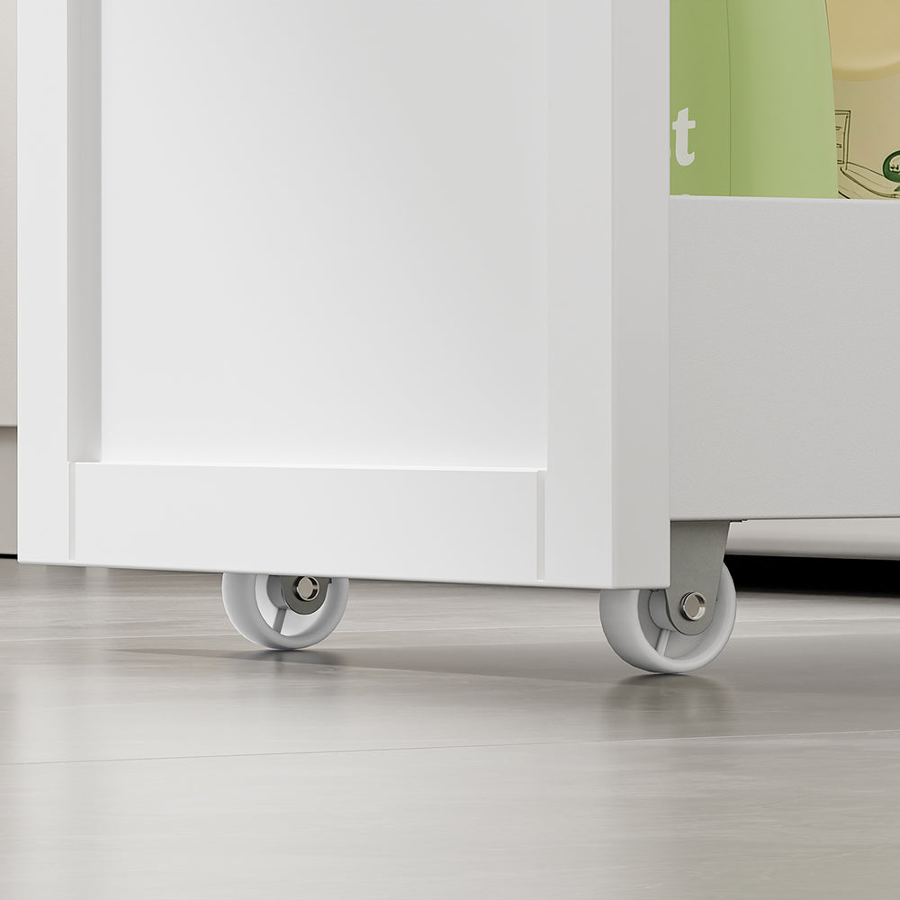 SoBuy BZR229-W, Washing Machine Cabinet with Pull-Out Shelf & 4 Wheels, White, 90x60x88cm - view 8