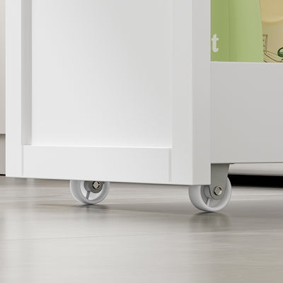 SoBuy BZR229-W, Washing Machine Cabinet with Pull-Out Shelf & 4 Wheels, White, 90x60x88cm - view 8