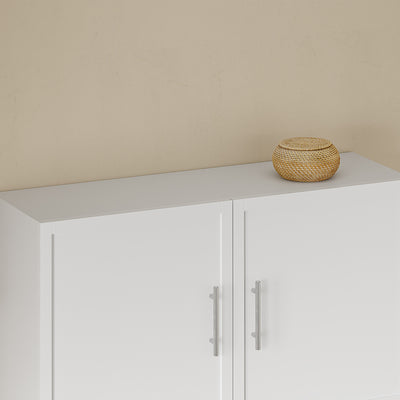 SoBuy BZR233-W, Wall Mounted Bathroom Cabinet with 2 Doors & Open Shelf, White, 90x70x28.5cm - view 4