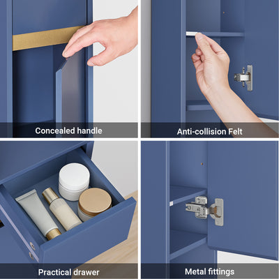 SoBuy BZR34-II-B self-assembly overview – flat pack slim bathroom storage cupboard with included hardware and instructions