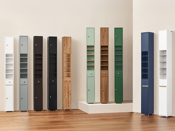 SoBuy BZR34-WN slim bathroom tallboy cabinet specifications W20 D20 H180cm
