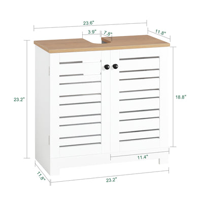 SoBuy BZR40-W, Under Sink Cabinet Bathroom Vanity Unit Bathroom Storage Cabinet, White