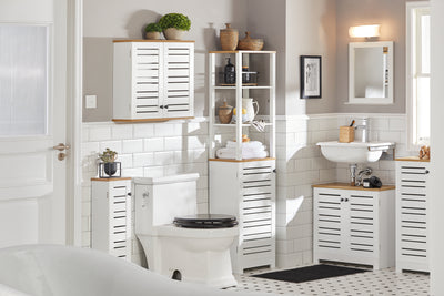 SoBuy BZR40-W, Under Sink Cabinet Bathroom Vanity Unit Bathroom Storage Cabinet, White