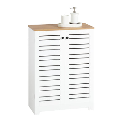 SoBuy BZR41-W, Bathroom Cabinet Bathroom Storage Cabinet Cupboard with 2 Doors, White