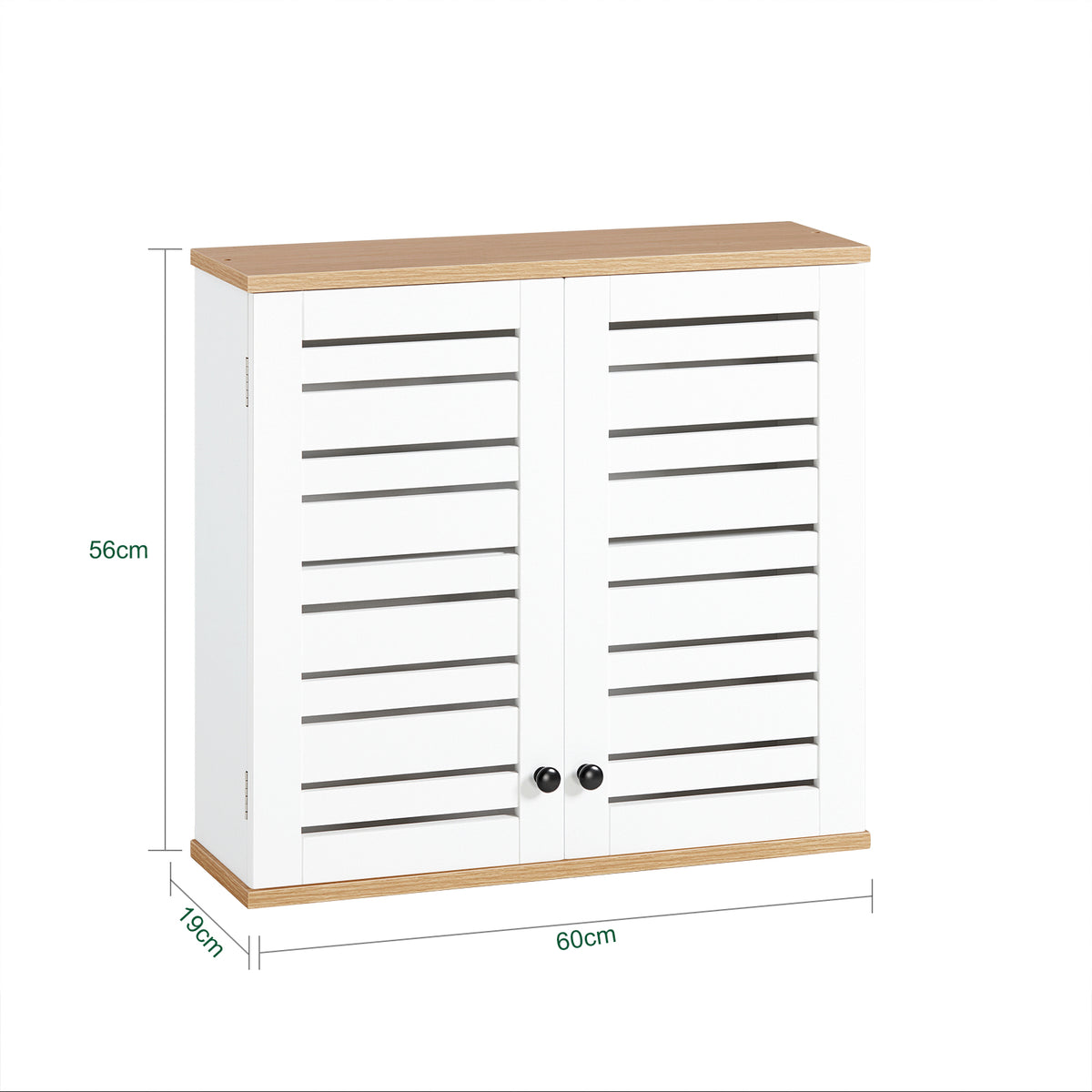 SoBuy BZR42-W, Bathroom Wall Cabinet Wall Mounted Storage Cabinet Cupboard with 2 Doors, White