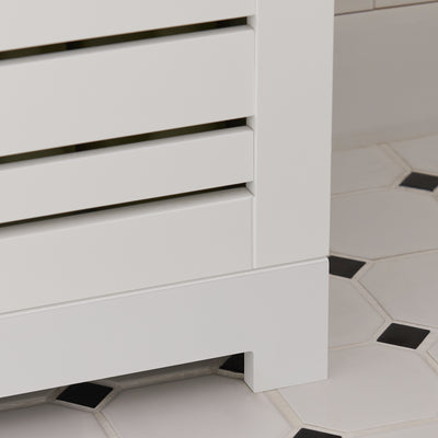 SoBuy BZR44-W,  Tall Cupboard Bathroom Storage Cabinet with 3 Shelves and 2 Doors, White