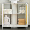 SoBuy BZR72-II-W, Under Sink Cabinet Bathroom Vanity Unit Storage Cabinet, Suitable for Pedestal Sinks