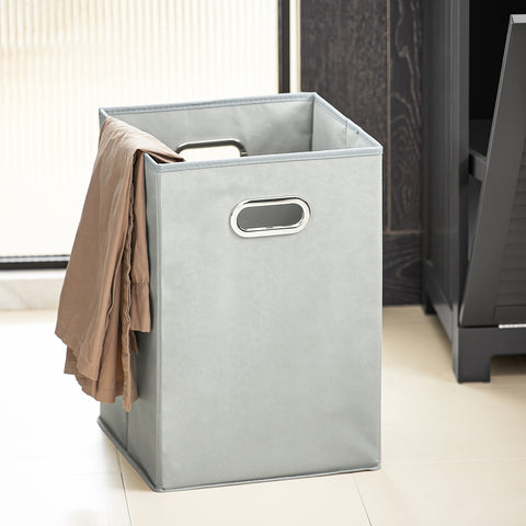 SoBuy BZR73-DG, Bathroom Laundry Cabinet Chest Storage Cabinet with Laundry Basket