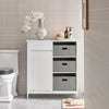 SoBuy BZR77-W, Laundry Basket Laundry Chest Bathroom Cabinet Storage Cabinet