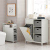 SoBuy BZR77-W, Laundry Basket Laundry Chest Bathroom Cabinet Storage Cabinet