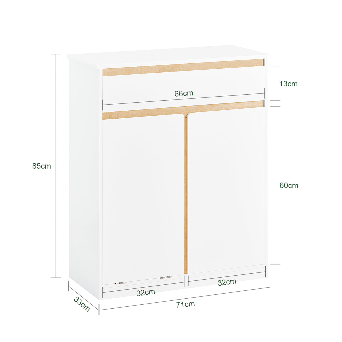SoBuy BZR79-W, Laundry Cabinet Laundry Chest Bathroom Cabinet Storage Cabinet, White