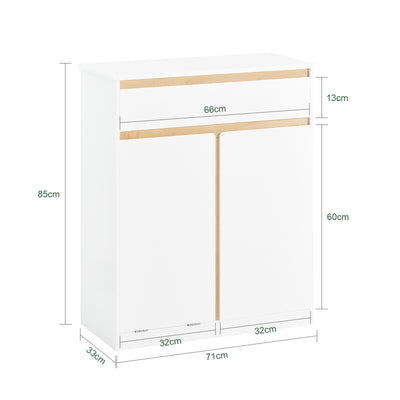 SoBuy BZR79-W, Laundry Cabinet Laundry Chest Bathroom Cabinet Storage Cabinet, White