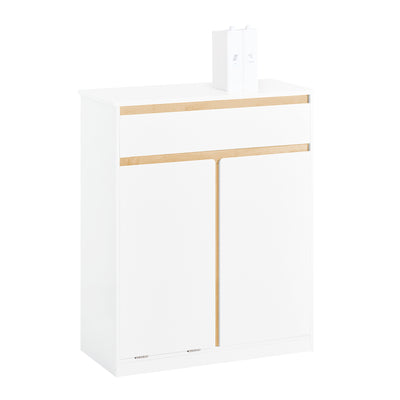 SoBuy BZR79-W, Laundry Cabinet Laundry Chest Bathroom Cabinet Storage Cabinet, White