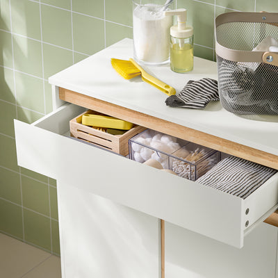 SoBuy BZR79-W, Laundry Cabinet Laundry Chest Bathroom Cabinet Storage Cabinet, White