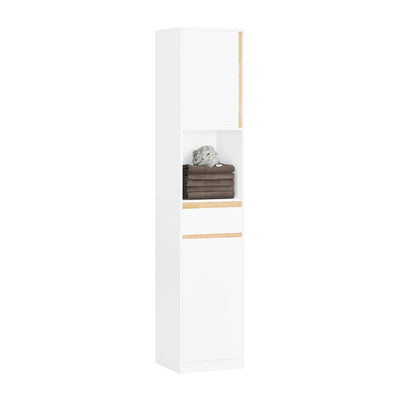 SoBuy BZR80-W, Bathroom Tall Cabinet Cupboard Bathroom Storage Cabinet, White