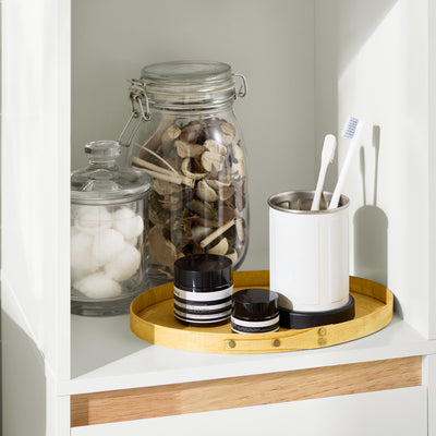 SoBuy BZR80-W, Bathroom Tall Cabinet Cupboard Bathroom Storage Cabinet, White