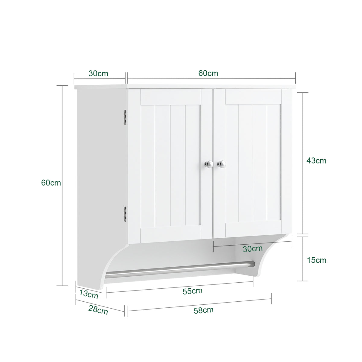 SoBuy BZR84-W, Bathroom Wall Cabinet Medicine Cabinet Storage Cabinet Cupboard, White